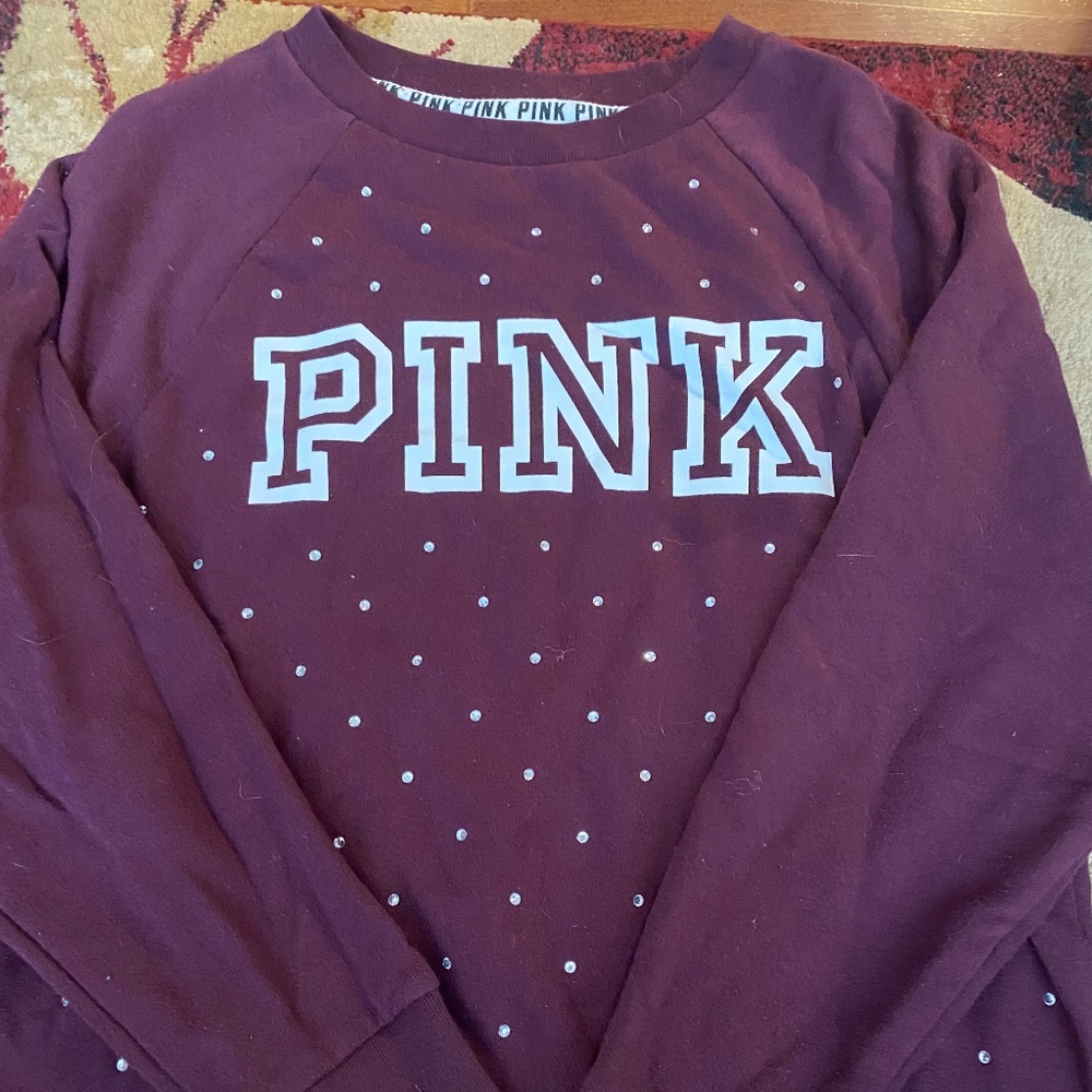 PINK Victorias, secret sweatshirt with bling